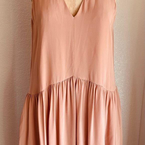 Eileen Fisher | Dresses | Silk Blush Eileen Fisher Bohemian Drop Waist Dress  | Poshmark